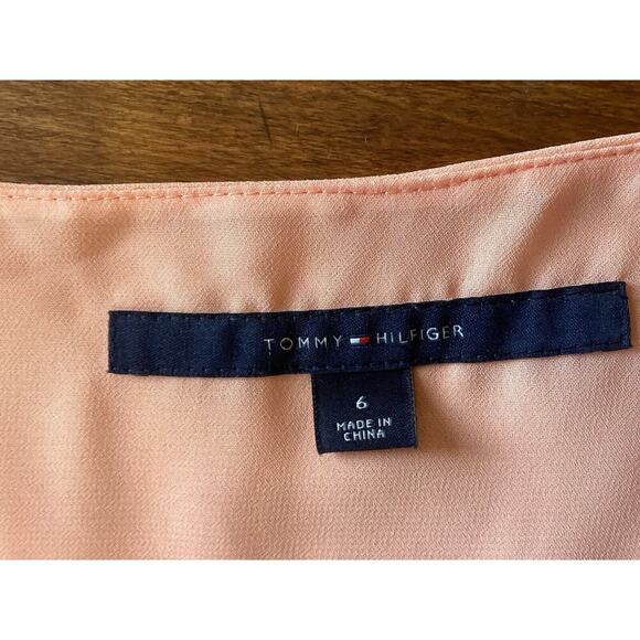 Tommy Hilfiger Spring Summer Long Blouson Maxi Dress Peachy Beachy Preppy Size 6 - Picture 4 of 14